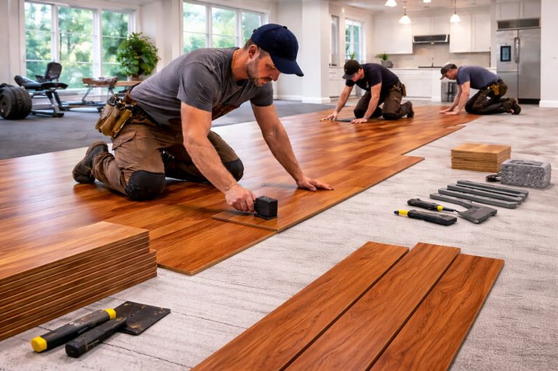 Cherry Floor Installation in Kent, WA