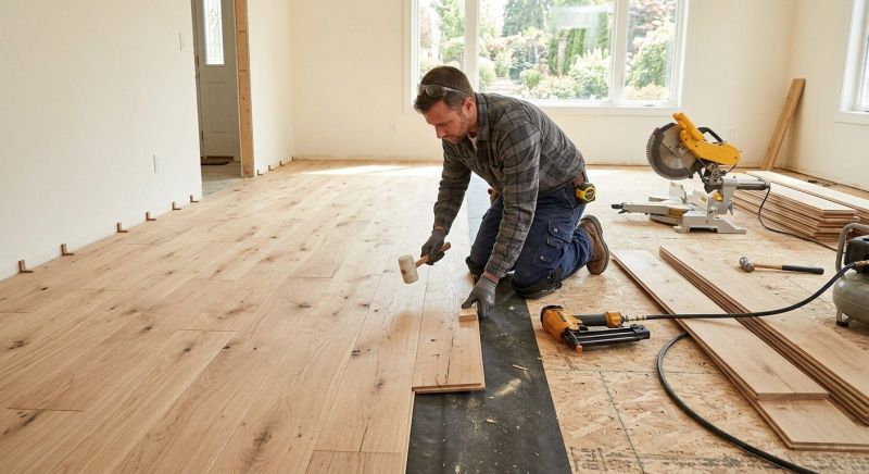 Oak Floor Installation in Orting, WA