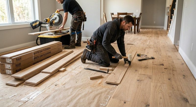 Oak Floor Installation in Puyallup, WA