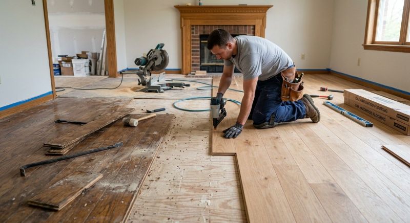 Oak Floor Replacement in Kent, WA