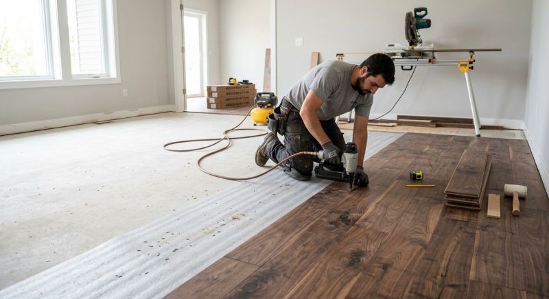 Walnut Flooring Installation in Kent, WA