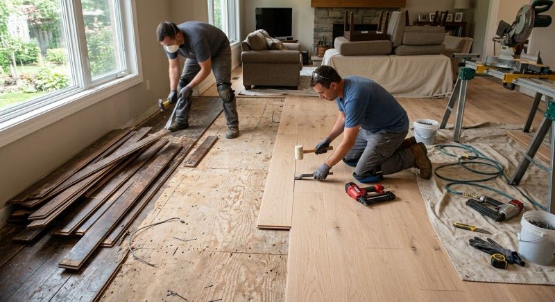 Wood Floor Replacement in Bainbridge Island, WA